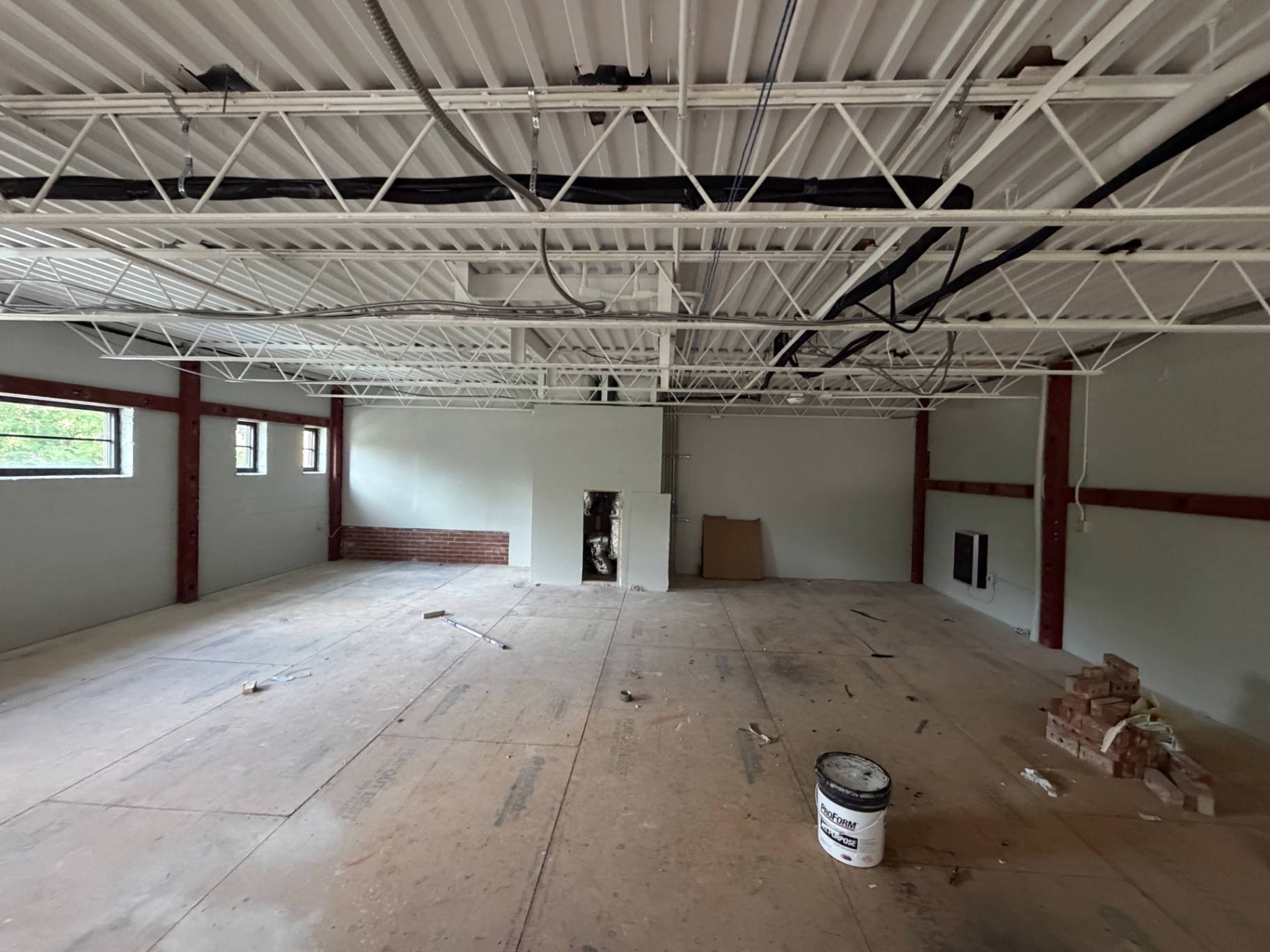 The main floor, cleared and ready