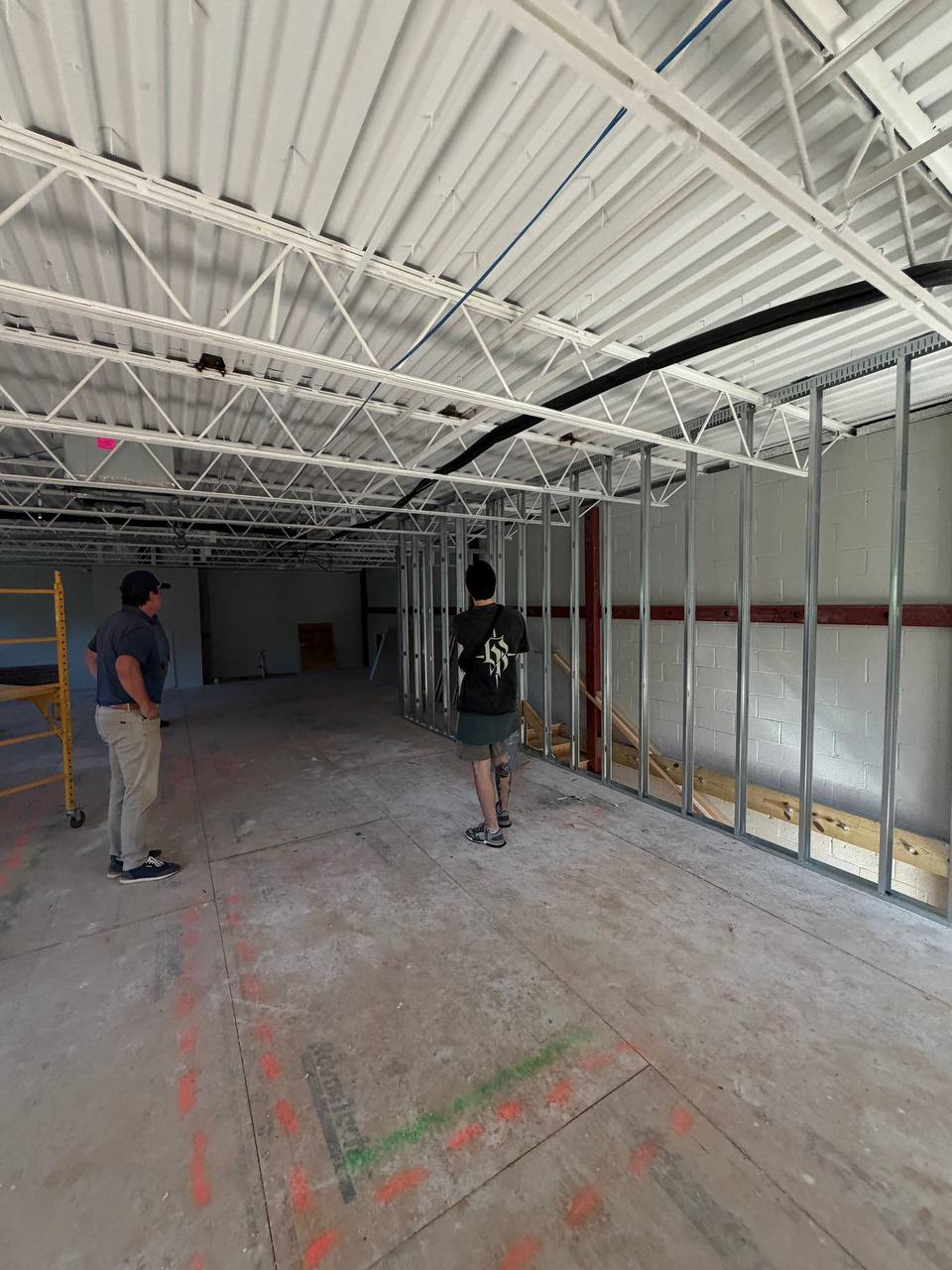 New walls going up