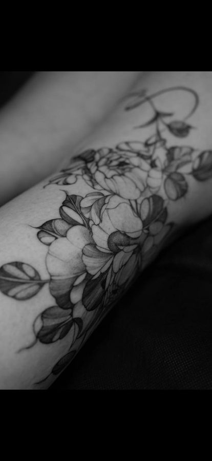 Floral tattoo by Kate